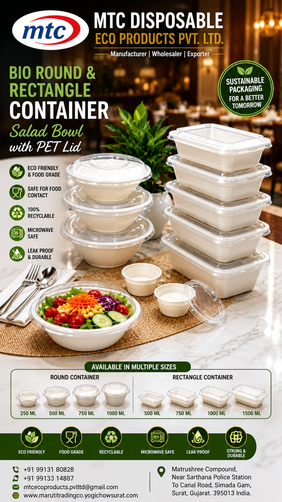 SQUARE RECTANGLE — MTC disposable packaging